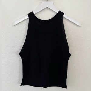 Aritzia Wilfred knit top in black